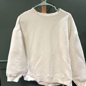 Zara quilted white jumper/sweater